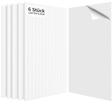 AsmeSonic 4,04㎡ Paneles Acústicos Autoadhesivos 6 Unidades Blanco