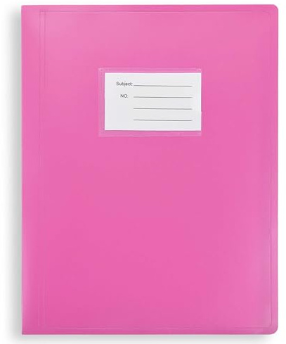 Arpan Flexicover Classeur de présentation avec 62 pochettes 124 poches latérales Couverture souple Rose Format A4