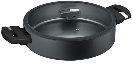 Berndes Pfanne 28 cm, b.Green Alu Recycled Induction, Servierpfanne hergestellt zu 100% aus recycelten Getränkedosen, schwarz, NA