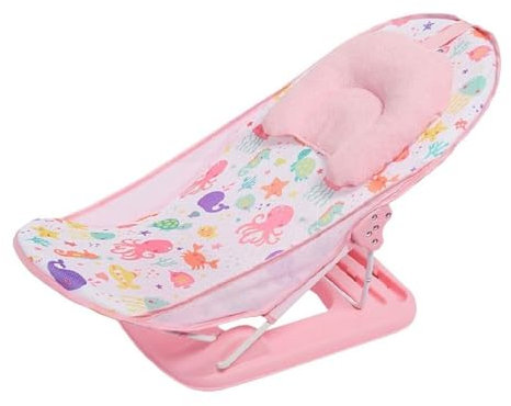 Foldable & Adjustable Home & Travel Baby Bather Bath Seat UK Seller (Pink Bather 284)