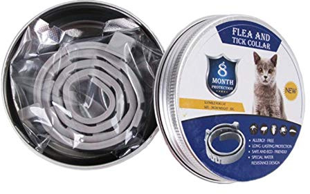 ZYYC Anti Mosquitoes Flea And Tick Collar for Pet Dogs And Cats Health Pet Supplies Lasts 8 Months-with in Can_38CM