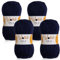 Wollidu Mila Garn zum Häkeln und Stricken 4 x 50g/133m Strickgarn 100% Polyacryl Häkelgarn Marine Blau
