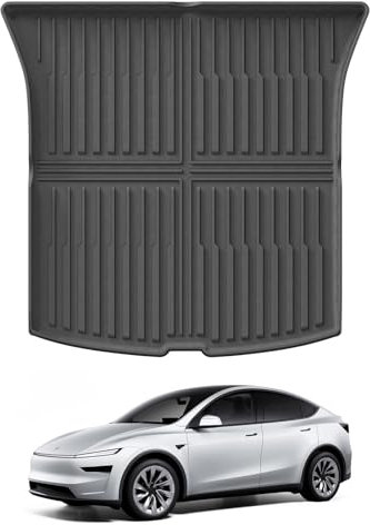 GAFAT Nuevo Tesla Model Y 2025 Alfombrilla de Maletero, Tesla Model Y Juniper 2025 2026 Alfombrillas TPE Todo Tipo de Clima, Borde Alto, Escaneo 3D Original, Esteras Plegables, Model Y 2025 Accesorios