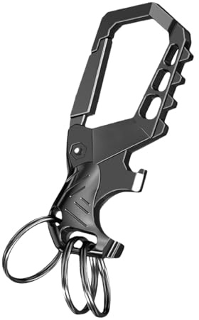 Chain Bottle Opener, Bottle Opener - Women's Keychains, Compact Gadget Screwdriver with 3 Rings for Men Bartenders