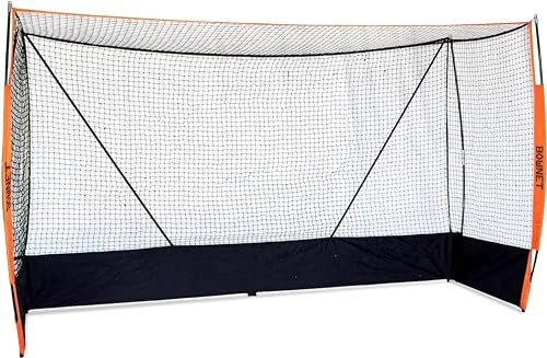 Bownet Portable Field Hockey Goal (12' x 7’) Foldable Hockey Net and Frame with Carry Bag for Indoor or Outdoor, Kids or Adults - Collapsible Field Hockey Goals