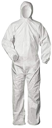 Schutzanzug gegen infizierende Risiken, Farbe: weiß, Gr.: XXL