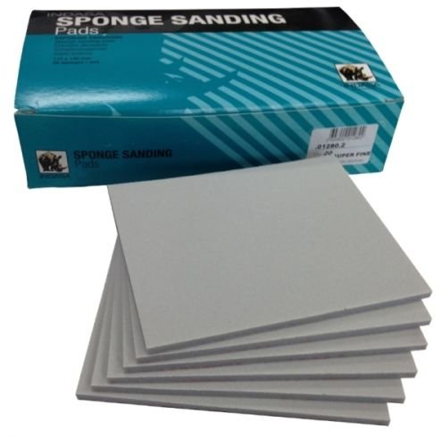 INDASA Rhyno Einseitiger Schwamm - 20 Stück 115x140mm Schleifpads - Verschiedene Körnungen - Holz und Metall - trocken und nass einsetzbar (Microfine ca. P1200 - P1500)