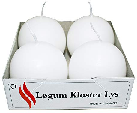Ball Candles - 4 Pack White