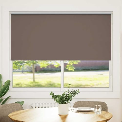 vidaXL Rullgardin mörkläggning 144,4x175 cm Tygbredd 140 cm kaffe