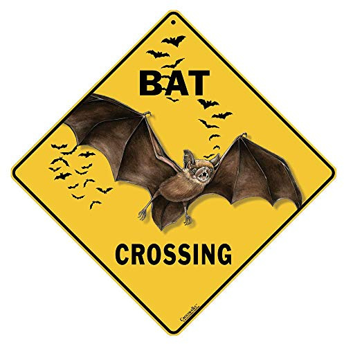 CROSSWALKS Bat Crossing 12 X 12 Aluminum Sign (X414)