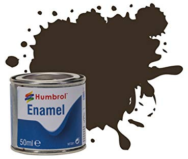 Humbrol AQ0010 Enamel Tinlet No 10 Service Brown - Gloss, 50ml