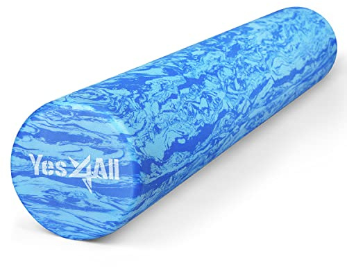Yes4All EVA Foam Roller for Deep Massage, Rehabilitation and Physical Therapy (36 inch, Ocean Marbled)