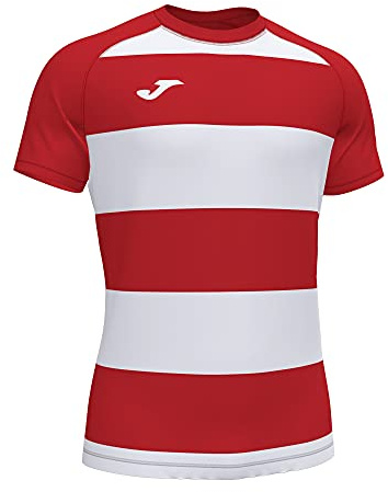 Joma - Camiseta Manga Corta prorugby II, Talla M, Color Rojo Blanco