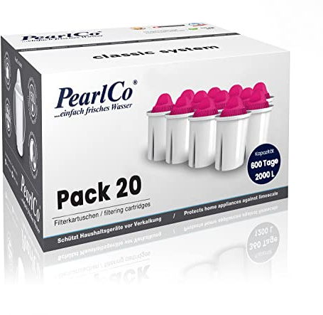 PearlCo - AquaMag classic Pack 20 Filterkartuschen mit Magnesium - passend zu Brita Classic