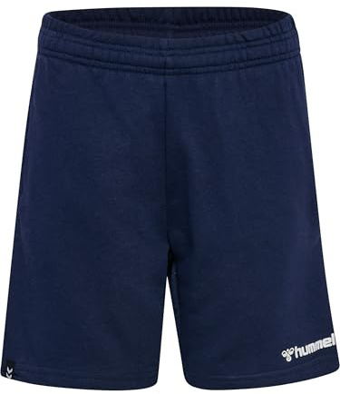 Hummel Unisex Kinder Hmlmover Cotton Bermuda Kids Shorts, Marine, 176 EU