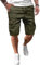 JMIERR Cargo Shorts Herren Baumwolle Kurze Hosen Herren Elastische Taille mit Taschen Grün M