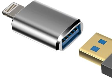 Lightning till USB OTG 3.0-kabel, adapter för iPhone 14 13 Pro Max, kamera, anslutning, dataöverföringsadaptrar för iPad-anslutningar tangentbordskontakt, uttag för Apple MFI certifierad