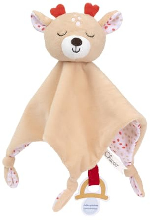 Chicco Gioco Cerbiatto Doudou, Pupazzo In Morbido Velluto A Forma Di Cerbiatto, Peluche Neonato, Soffice da Coccolare, Dettagli Ricamati, Peluche nanna, Regalo nascita, Gioco Neonato 0+ Mesi