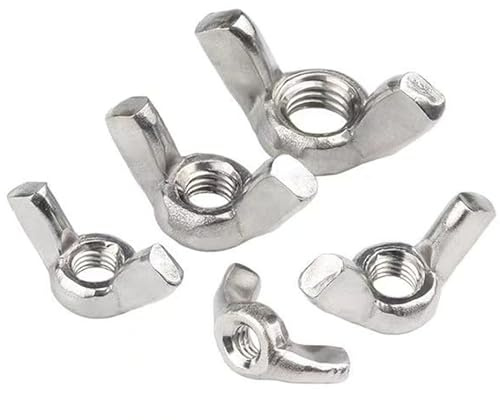M4-0.7 Wing Nuts, M4 304 Stainless Steel Wing Nuts Fasteners Parts Butterfly Nut, Bright Finish, Full Thread,20Pcs