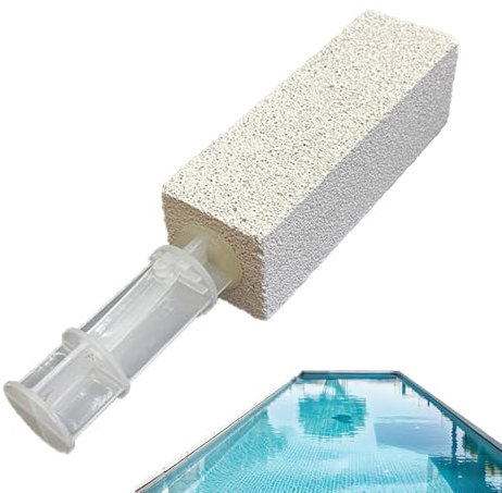 Pumice Stone for Cleaning | Hard Water Rings Scouring Stick Cleaning Stone with Handle | Heavy Duty Cleaner Scrubber Powerful Stain Remover for Pool