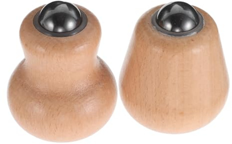SHERCHPRY Lot de 2 Bâtons de Massage en Bois Masseur Roulant Visage et Cou Compact Portable pour Soin Musculaire et Détente des Méridiens