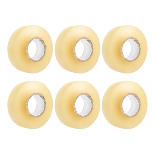 Aboiledy 6 Pack Clear Hockey Tape, Multipurpose Tape Roll, Hockey Stick Tape, Shin Pad Sock Tape Roll, 2.4cm x 28M Self-Adehesive Grip Tape for Badminton Grip Pong Racket Golf Pole