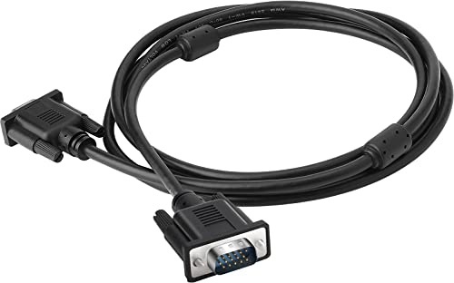 SAISN VGA Cable Male to Male 1080P Monitor Cable, Nickel Plated Black VGA to VGA Cable for PC, Laptop, Projector, 2M