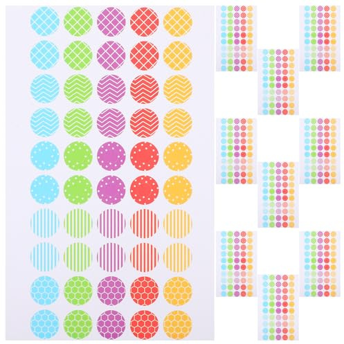 ifundom Pegatinas Adhesivas de Refuerzo para Agujeros Redondos, 50 Unidades de Colores, Autoadhesivas y Resistentes para Papel Suelto, Uso Escolar, Oficina y Manualidades