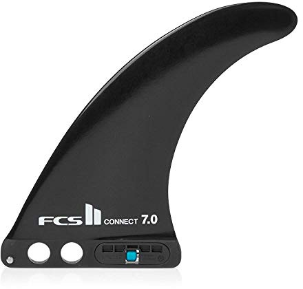 FCS II Connect GF Longboard Fin – Beginner-Friendly Glass Flex Longboard Fin for Smooth Turns, Speed & Easy Control (Multiple Sizes) (Glass Flex, 7)