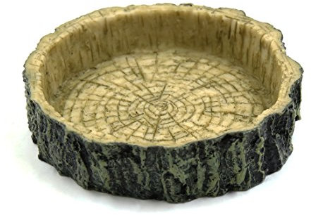 sourcing map Recipiente De Resina Verde Oscuro Placa De Alimentación Alimentación Agua Plato para Pequeños Reptiles Tortugas
