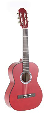 GEWA Konzertgitarre, Gitarre Basic, Korpus Linde, Griffbrett Pakkaholz, verchromte Mechaniken, 1/2 rot
