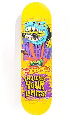 ODS - Hot Wheels Skateboard, Lunghezza 71 cm, Ruote in PVC, Tavola in Legno, Età Consigliata +5 Anni