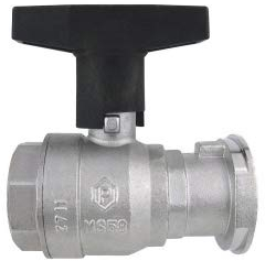 1“ Zoll ISO Pumpen - Kugelhahn mit T-Griff und Schwerkraftbremse und langem Schaft zum Isolieren zur Verwendung auf der Druckseite der Pumpe für Wasserversorgungsanlagen