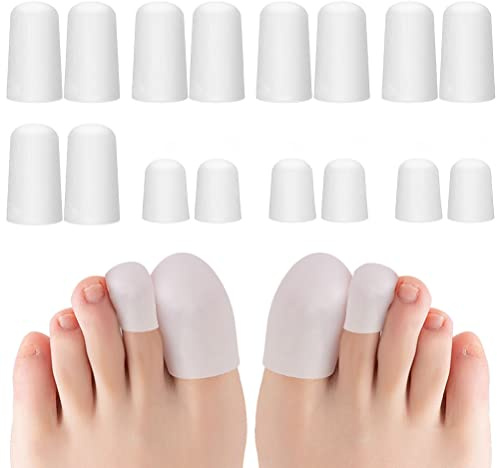 16 Pcs Gel Toe Protectors, Silicone Toe Cover Protector for Men & Women Running, Walking, Prevent Blister, Corn, Calluses, Sore Toes, Hammer Toes Prevent Friction Injury