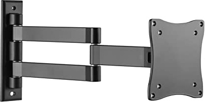 ProperAV Heavy Duty Swing Arm TV Wall Bracket 13 19 22 23 24 28 Tilt 70° VESA Max 100x100 Black