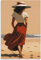 UDERUI Jack Vettriano Poster《Femme en Robe Rouge》Art Mural Jack Vettriano Prints Jack Vettriano Toile Peinture Maison Décoration Murale Image 50x70cm sans Cadre