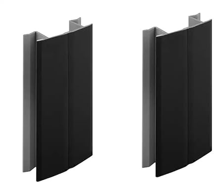 2x Jonction de plinthe 120mm noir mat multi angle Angulaire Coin Cuisine Raccord Connecteur Pied de meuble Profil PVC Plastique Finition