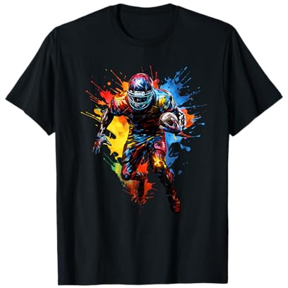 American Football Player Paint T-Shirt