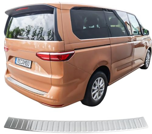 RECAMBO | Protector de Parachoques Trasero | Compatible con VW T7 | Tipo ST | a Partir de 2013 | Acero Inoxidable Mate | Protección Borde de Carga