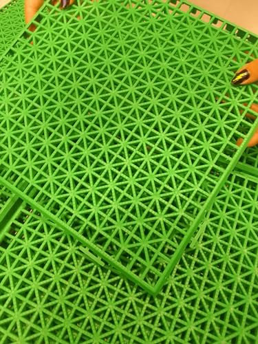 Dalle / Dalle d'extérieur - En plastique - Idéal pour piscine, terrasse, jardin - Démontable et antidérapant - 30 x 30 cm - Vert