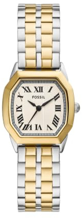 Fossil Women's Watch, Harlow Three-Hand Silver and Gold Two-Tone Stainless Steel Bracelet Watch for Women