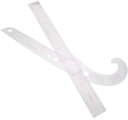 HEMOTON Set da Professionali in Plastica, Righello Curvo Francese per Cucito e Modellismo, Strumento Versatile per Taglio di Precisione in Cucito