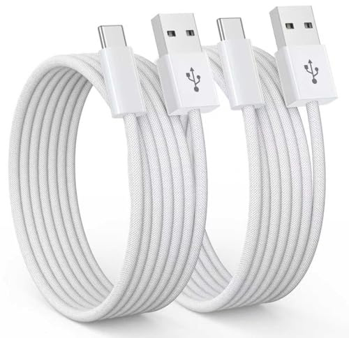 Cavo USB C [1M 2Pezzi] 3.1A Cavo USB Type-C Ricarica Rapida Nylon Cavo Tipo C per iPhone 16/15/Pro/Plus/Pro Max,Samsung Galaxy S24/S23+/Ultra/S22/iPad Pro/Air