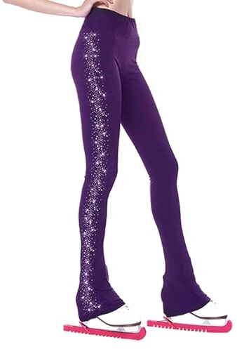 LIUHUO Figure Skating Pants Girls Training Wear Quality Crystals Black Child Skating Leggings