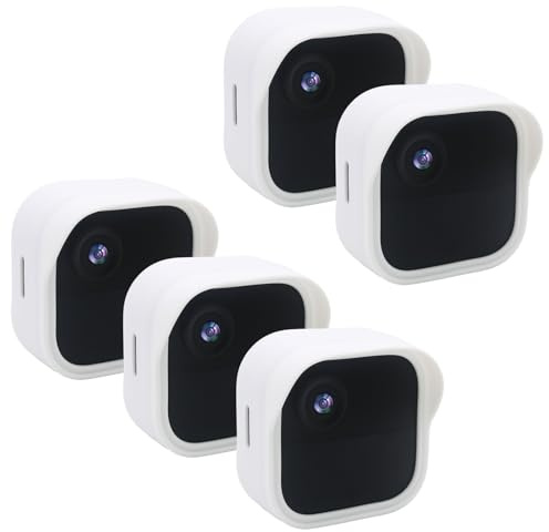 5 Pack Weatherproof Silicone Case Cover for All-New Blink Outdoor 4 (4th Gen)/2K+, Full Camera Protection, for Blink Outdoor 4 Security Camera Accessories (White)