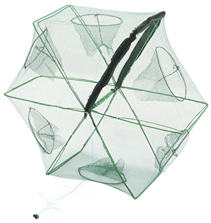 Yobadam Crab Trap, Stainless Steel Fish Trap, Collapsible Foldable Bait Net with Catching Fish, Shrimp & SmallFish, Ideal for Fishing (70#)