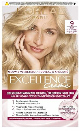 L'Oréal Paris Excellence Cream Cream 9 Zeer Light Blonde