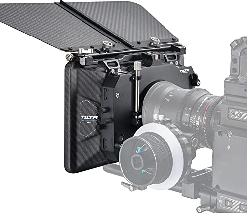 Tilta Matte Box Caja mate para cámaras Studio Cinima, 3 piezas de 4 x 5,65 marco de filtro con 5 anillos adaptadores de lentes (134/114/110/95/80 mm) 5 piezas frontal mate MB-T12