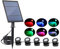 XUNATA Solar LED Unterwasser Spotlight RGB-Farbwechsel Wasserdicht Teichlichter Aquarium Beleuchtung Solarlampe Unterwasserstrahler für Garten, Brunnen, Terrasse, Liegewiese (5 Lichter)