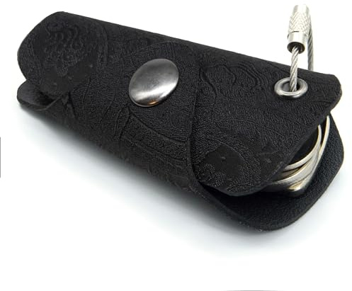 GUGGIARI® PU Leather Key Holder Keyring for Men and Women -Compact 6 Keys Smart Key Holder Wallet - Jingle-Free Key Organiser Keyring